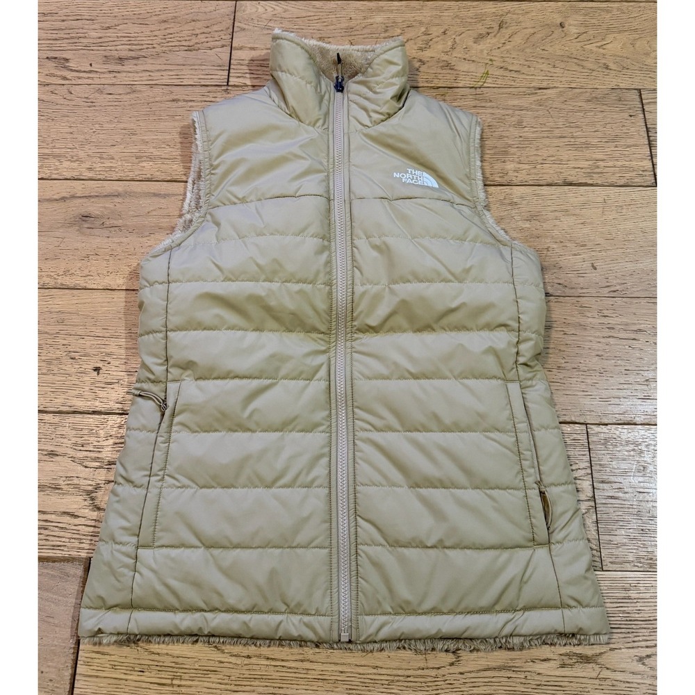 The North Face Mossbud Reversible Insulated‎ Puffer Fleece Vest Womens M